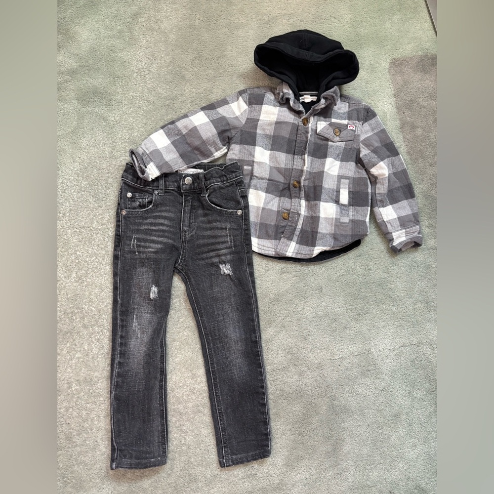 Appaman Inc size 2t outfit set pants and hoodie long sleeved button up.